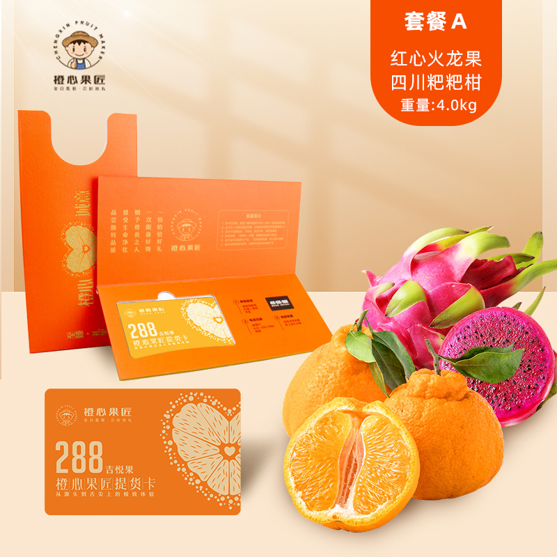 橙心果匠DIY果蔬礼品卡六选一DIY吉悦果