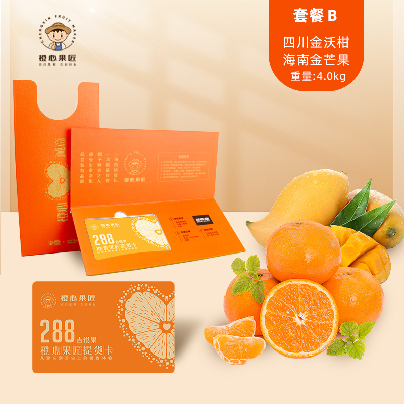 橙心果匠DIY果蔬礼品卡六选一DIY吉悦果